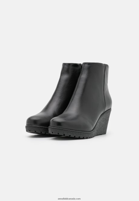 Anna Field Women Leather Winter Boot Ankle Boots Black H42J4Z1993