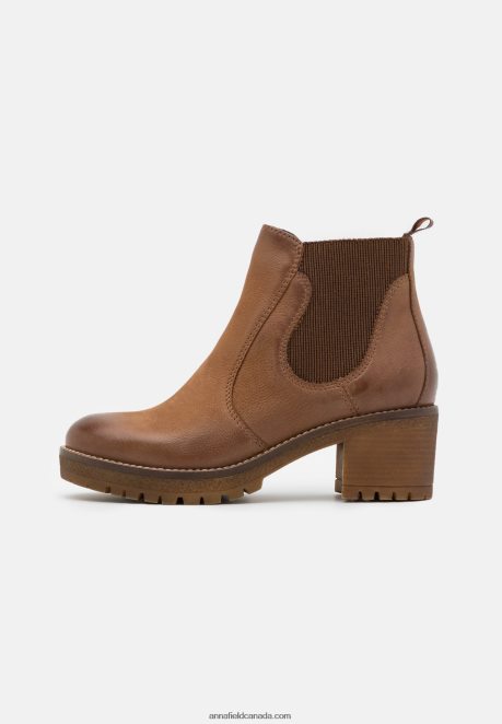 Anna Field Women Leather Winter Boot Ankle Boots Brown H42J4Z2008