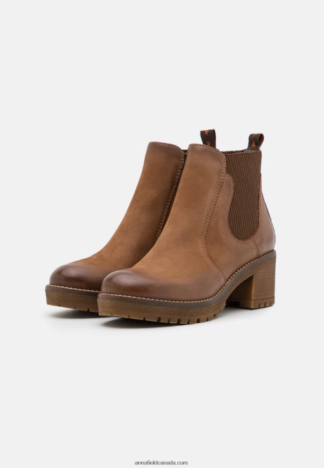Anna Field Women Leather Winter Boot Ankle Boots Brown H42J4Z2008