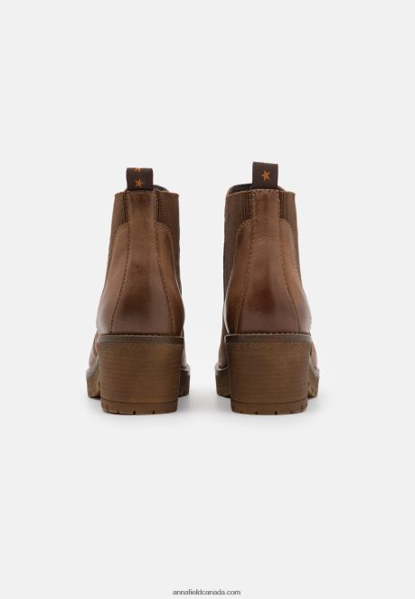 Anna Field Women Leather Winter Boot Ankle Boots Brown H42J4Z2008