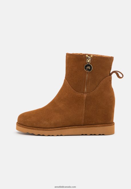 Anna Field Women Leather Winter Boot Ankle Boots Cognac H42J4Z1916