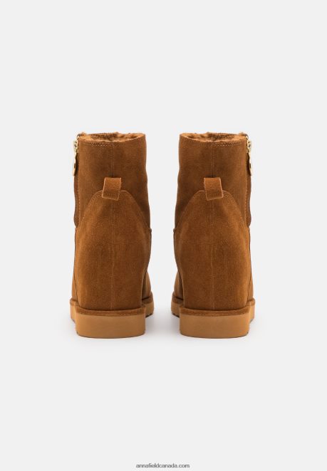 Anna Field Women Leather Winter Boot Ankle Boots Cognac H42J4Z1916