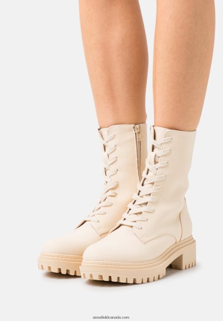 Anna Field Women Platform Ankle Boots Beige H42J4Z2023