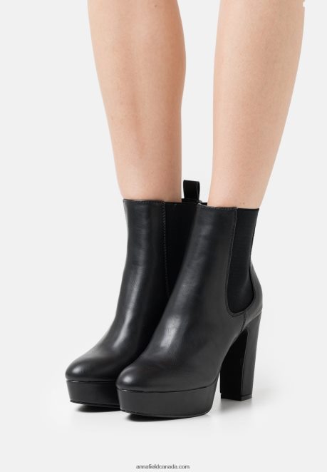 Anna Field Women Platform Ankle Boots Black H42J4Z2061