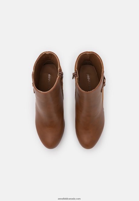 Anna Field Women Platform Ankle Boots Cognac H42J4Z1927
