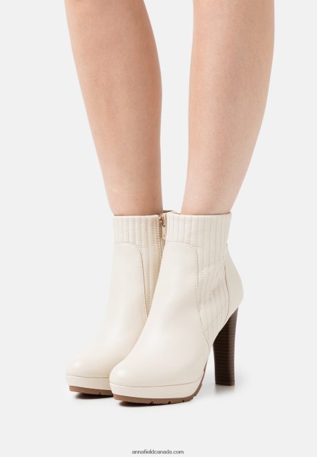Anna Field Women Platform Ankle Boots Offwhite H42J4Z2058
