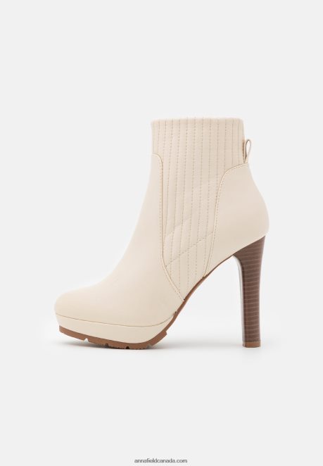 Anna Field Women Platform Ankle Boots Offwhite H42J4Z2058