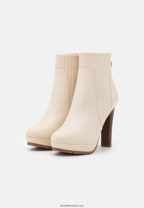 Anna Field Women Platform Ankle Boots Offwhite H42J4Z2058