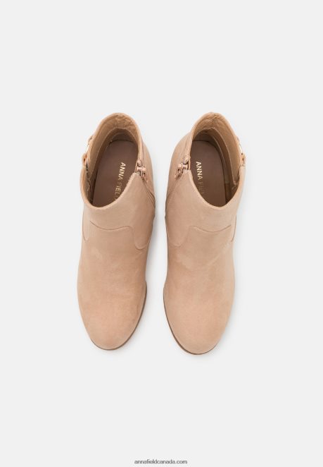 Anna Field Women Wedge Ankle Boots Beige H42J4Z1902