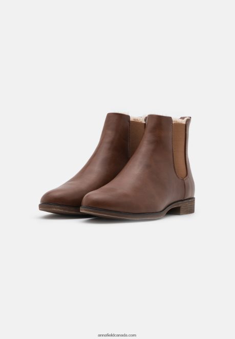 Anna Field Women Winter Boot Classic Ankle Boots Cognac H42J4Z1988