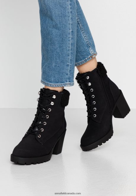 Anna Field Women Winter Boot Platform Ankle Boots Black H42J4Z2044