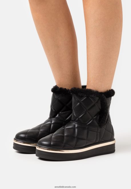 Anna Field Women Winter Boot Platform Ankle Boots Black H42J4Z2057