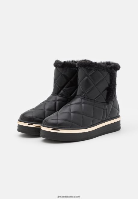 Anna Field Women Winter Boot Platform Ankle Boots Black H42J4Z2057