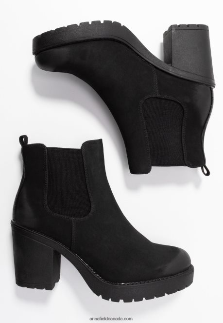 Anna Field Women Winter Booties Ankle Boots Black H42J4Z1901