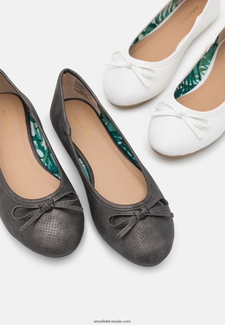 Anna Field Women 2 Pack Ballet Pumps Black/White H42J4Z2101