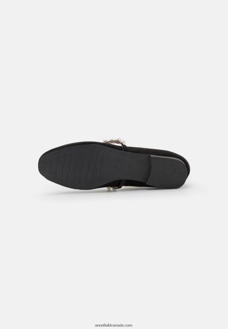 Anna Field Women Ankle Strap Ballet Pumps Black H42J4Z2166