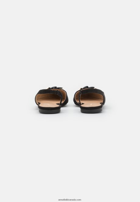 Anna Field Women Ankle Strap Ballet Pumps Black H42J4Z2172