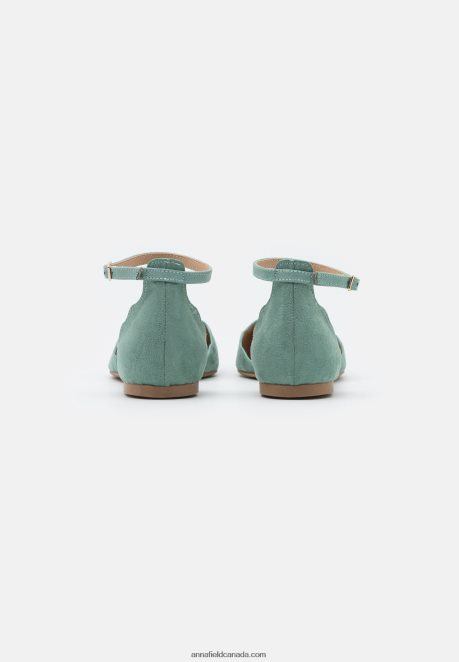 Anna Field Women Ankle Strap Ballet Pumps Mint H42J4Z2161