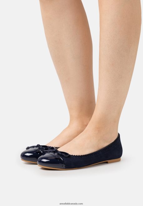 Anna Field Women Ballet Pumps Dark Blue H42J4Z2102