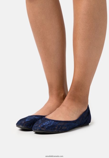 Anna Field Women Ballet Pumps Dark Blue H42J4Z2141