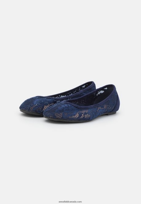 Anna Field Women Ballet Pumps Dark Blue H42J4Z2141