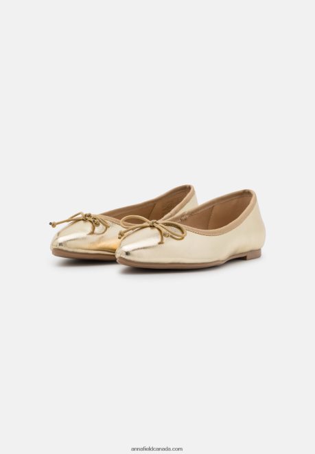 Anna Field Women Ballet Pumps Gold H42J4Z2136