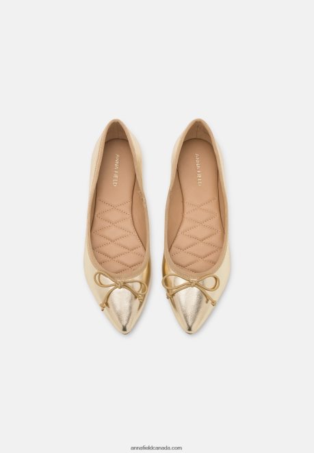 Anna Field Women Ballet Pumps Gold H42J4Z2136