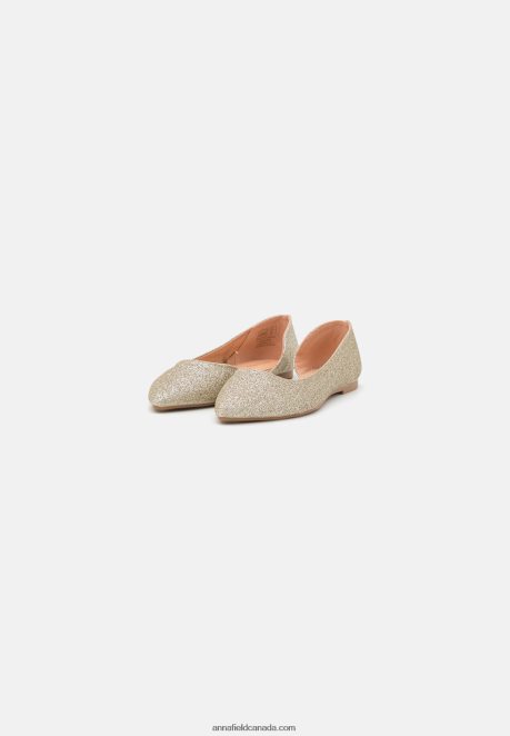 Anna Field Women Ballet Pumps Gold H42J4Z2146