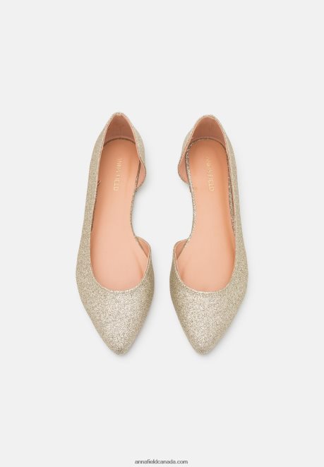 Anna Field Women Ballet Pumps Gold H42J4Z2146