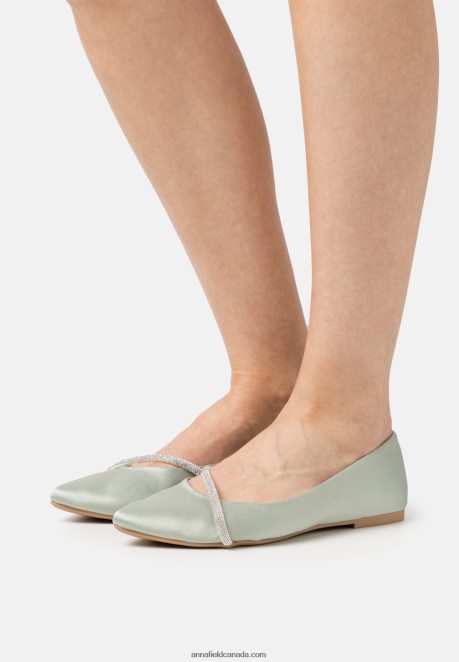 Anna Field Women Ballet Pumps Green H42J4Z2150
