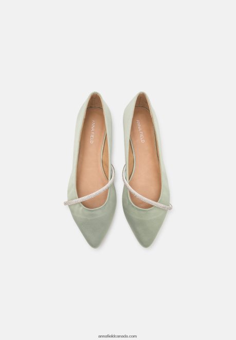 Anna Field Women Ballet Pumps Green H42J4Z2150