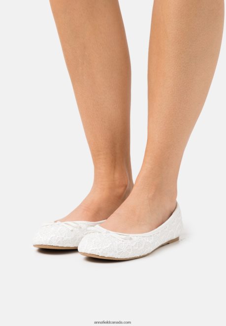 Anna Field Women Ballet Pumps White H42J4Z2091