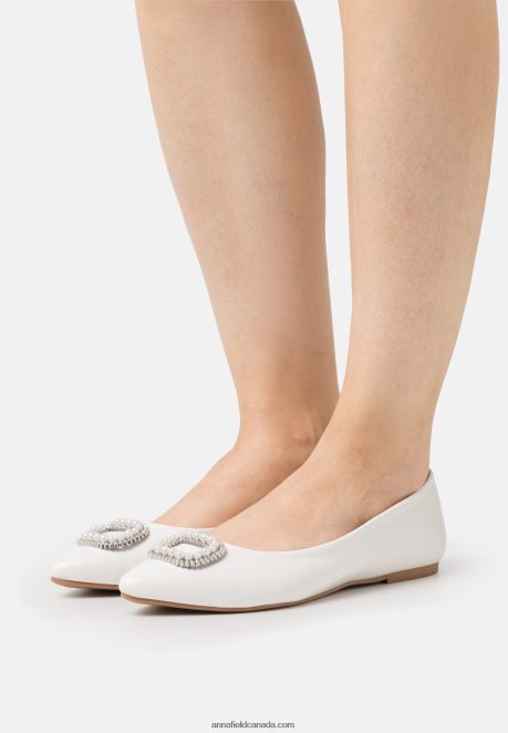 Anna Field Women Ballet Pumps White H42J4Z2098