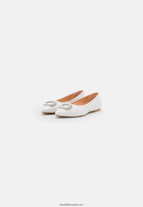 Anna Field Women Ballet Pumps White H42J4Z2098