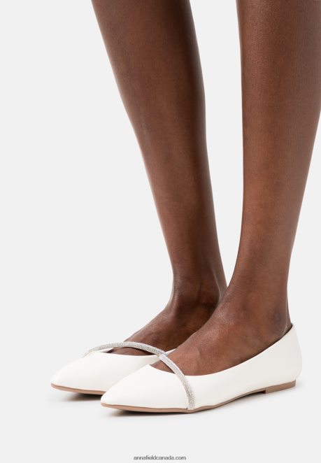 Anna Field Women Ballet Pumps White H42J4Z2099