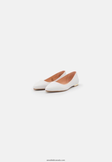 Anna Field Women Ballet Pumps White H42J4Z2122