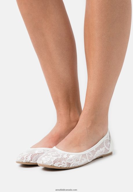 Anna Field Women Ballet Pumps White H42J4Z2144