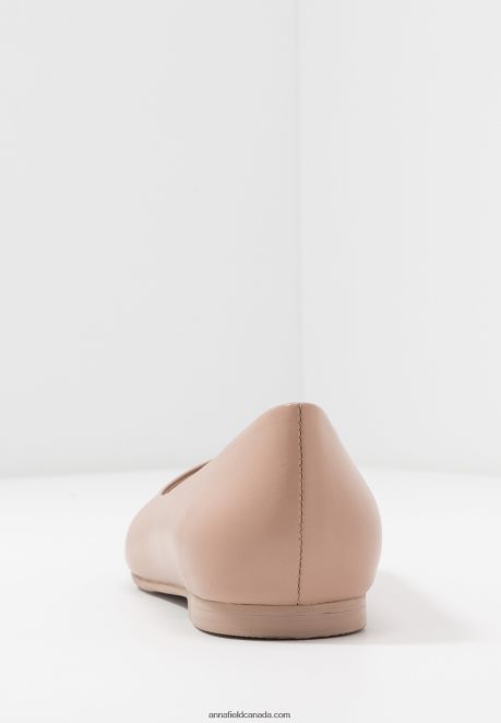 Anna Field Women Leather Ballet Pumps Beige H42J4Z2069