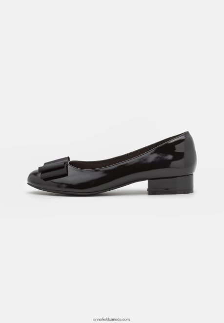 Anna Field Women Leather Ballet Pumps Black H42J4Z2112