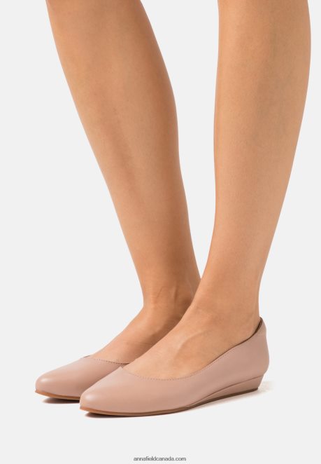 Anna Field Women Leather Ballet Pumps Light Pink H42J4Z2128
