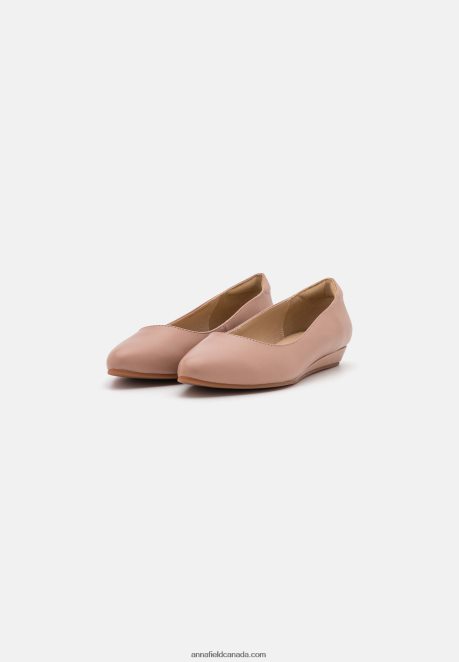 Anna Field Women Leather Ballet Pumps Light Pink H42J4Z2128