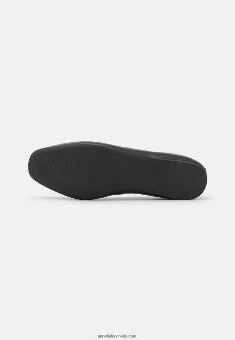 Anna Field Women Leather Comfort Ballet Pumps Black H42J4Z2085