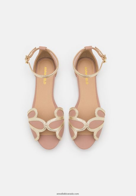Anna Field Women Leather Peeptoe Ballet Pumps Light Pink H42J4Z2109