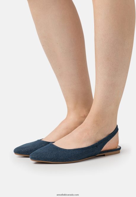 Anna Field Women Slingback Ballet Pumps Blue H42J4Z2183