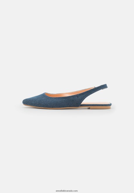 Anna Field Women Slingback Ballet Pumps Blue H42J4Z2183