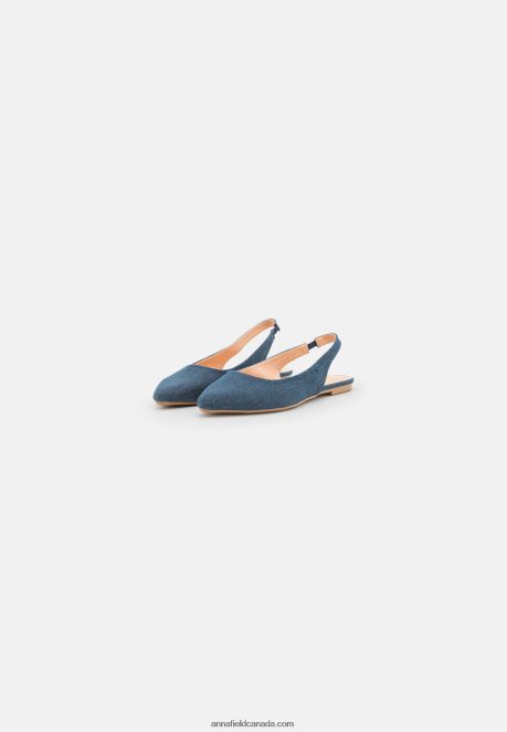 Anna Field Women Slingback Ballet Pumps Blue H42J4Z2183