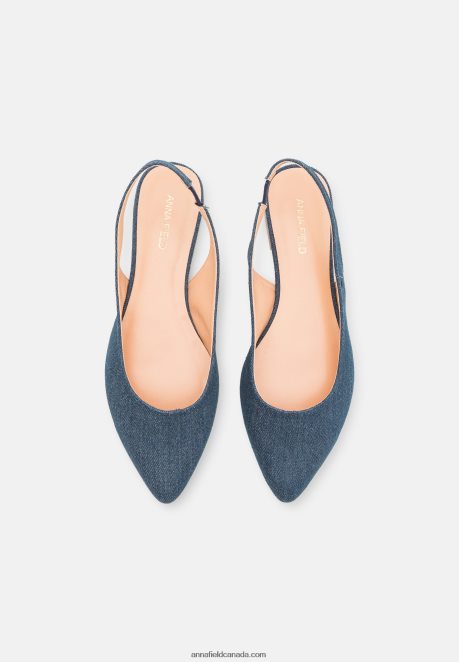 Anna Field Women Slingback Ballet Pumps Blue H42J4Z2183