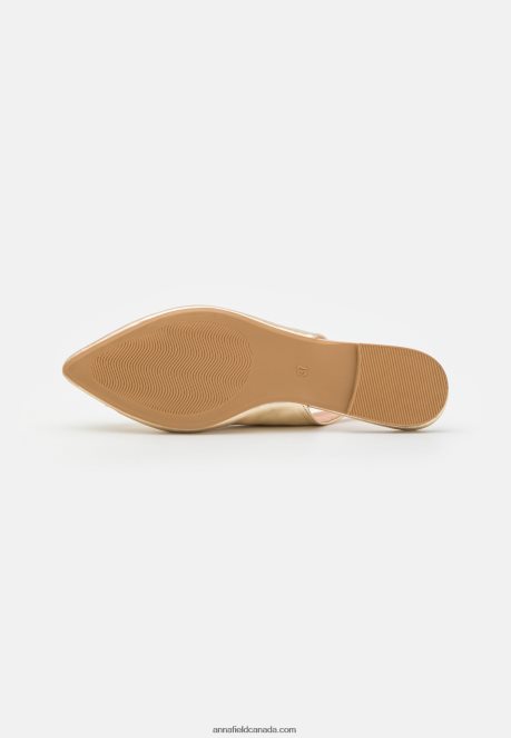 Anna Field Women Slingback Ballet Pumps Gold H42J4Z2185