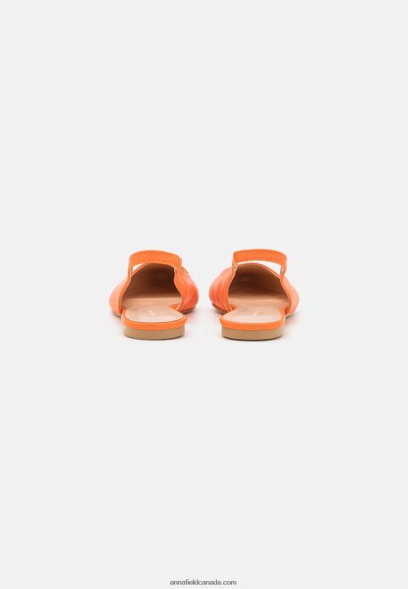 Anna Field Women Slingback Ballet Pumps Orange H42J4Z2184