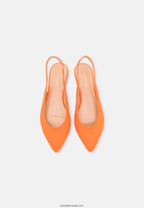 Anna Field Women Slingback Ballet Pumps Orange H42J4Z2184